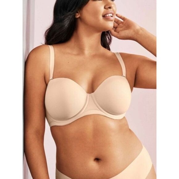 B44 - Wacoal Size 34DDD  854119 Red Carpet Strapless/add straps Underwire Bra - Picture 3 of 10